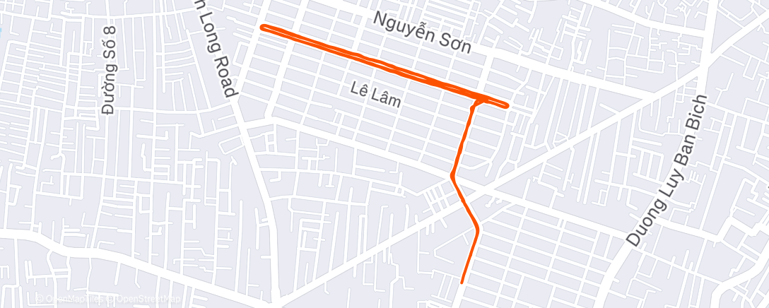 Map of the activity, Morning Run