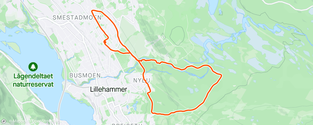Map of the activity, Gå-jogg med Emil
