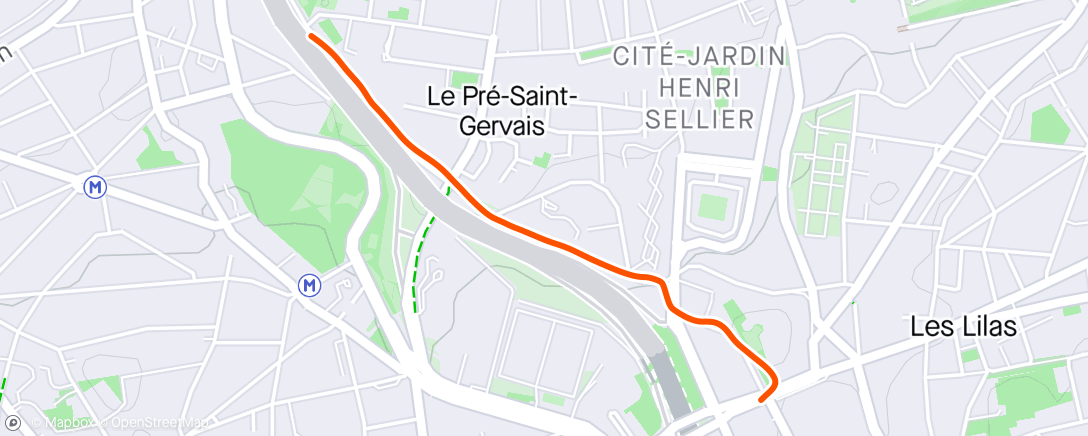 Map of the activity, Retour tranquille