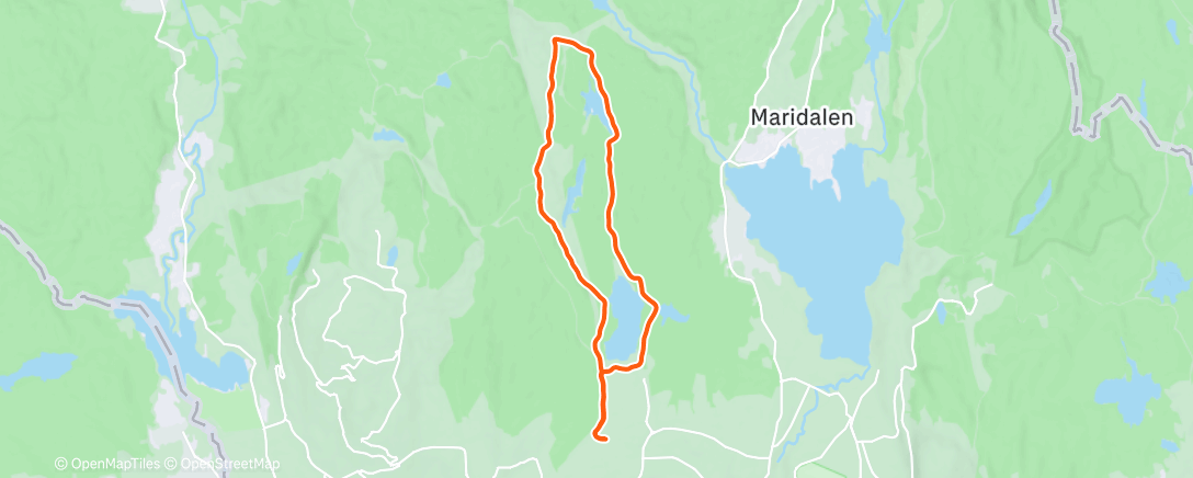 Map of the activity, Afternoon Run