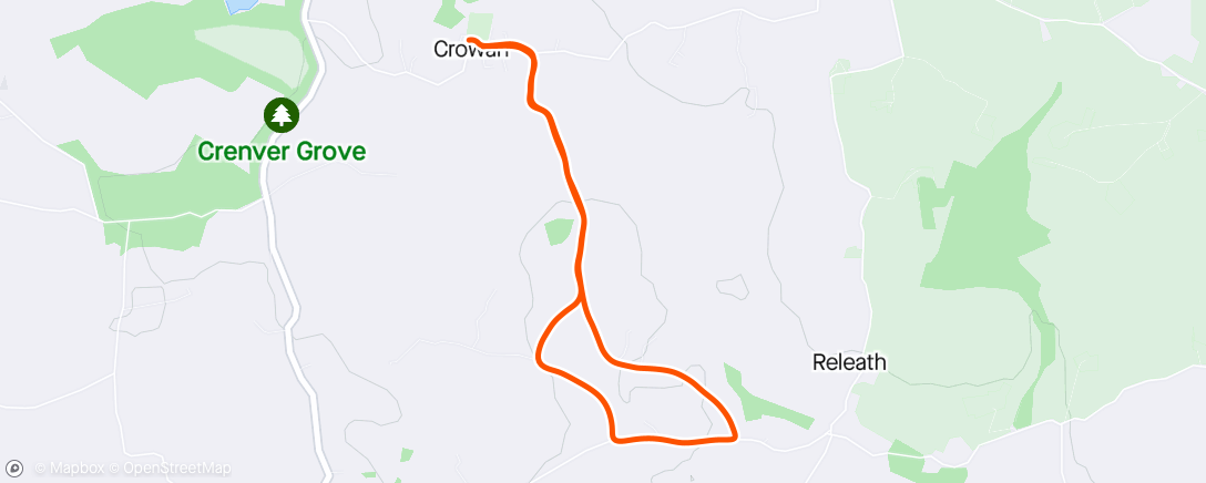 Map of the activity, Morning 5k before work