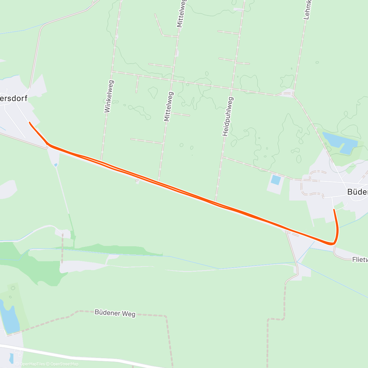 Map of the activity, Kurzes Anschwitzen für Mittwoch