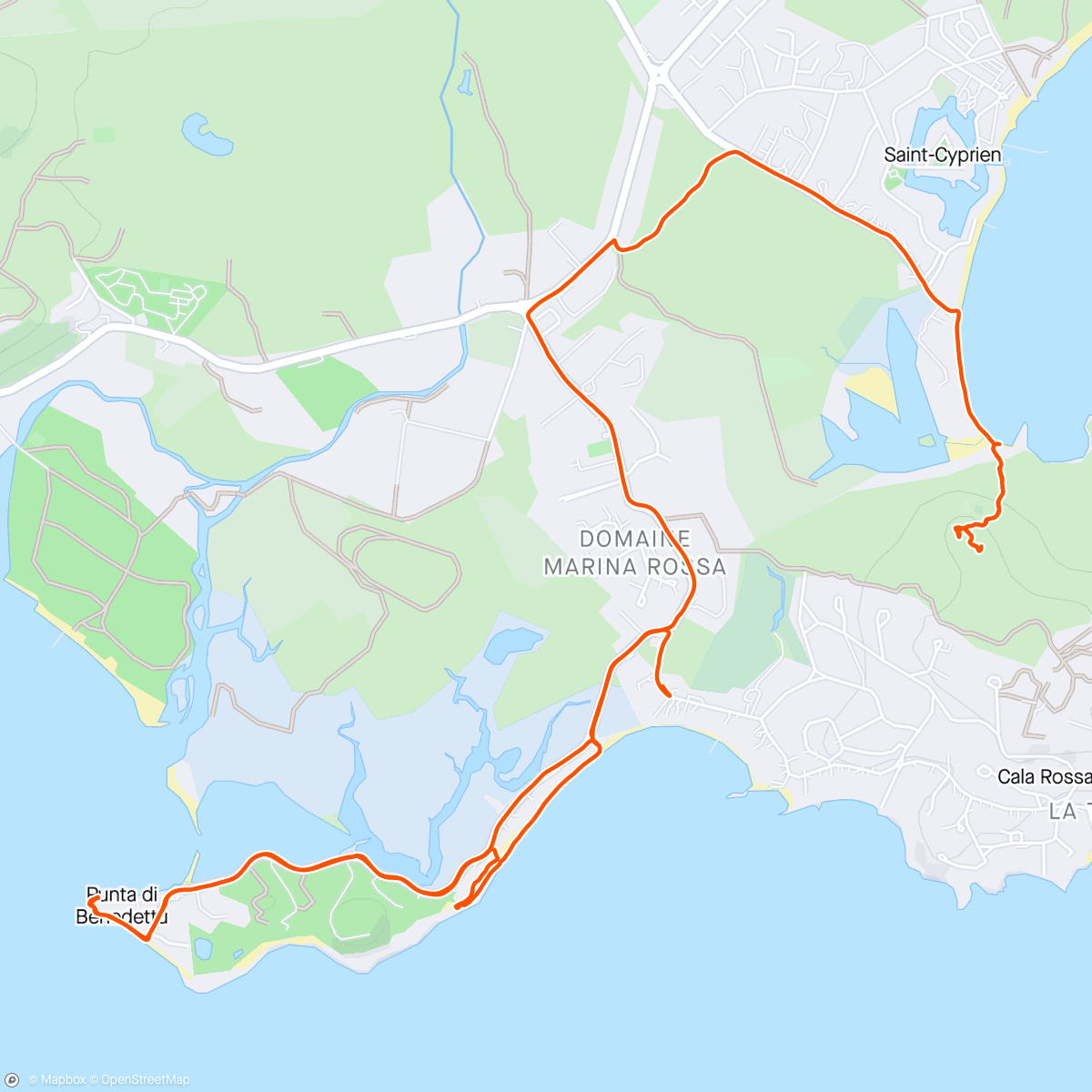 Map of the activity, Flat running corse  🌊☀️