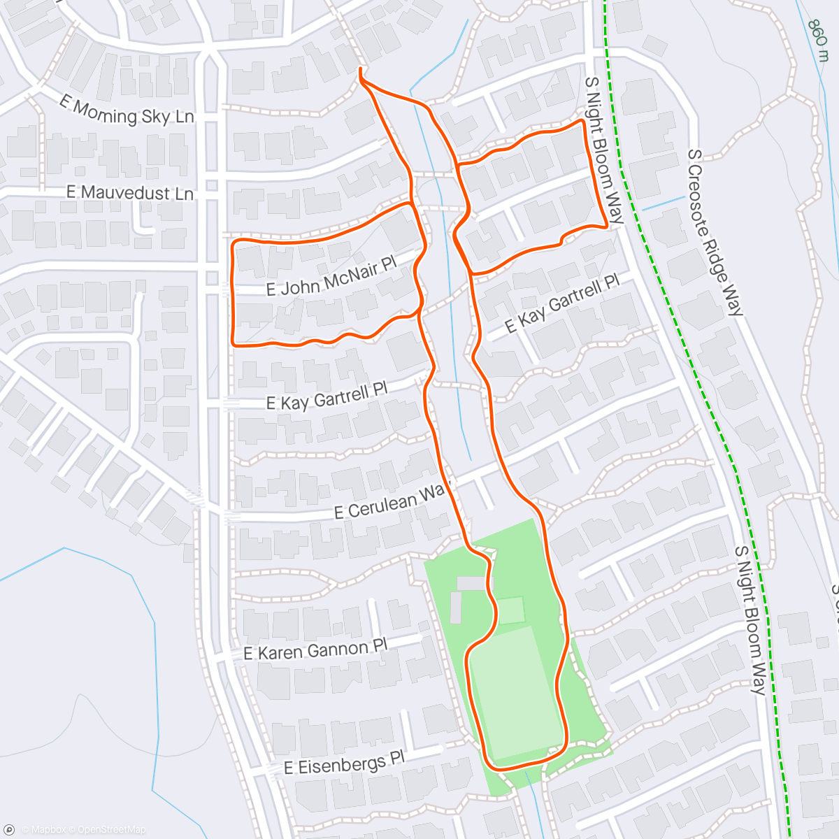Map of the activity, Luna Walk