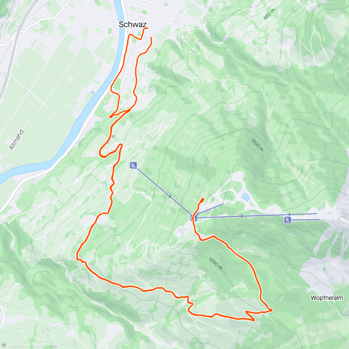 Map of the activity, Grafenast 🥶