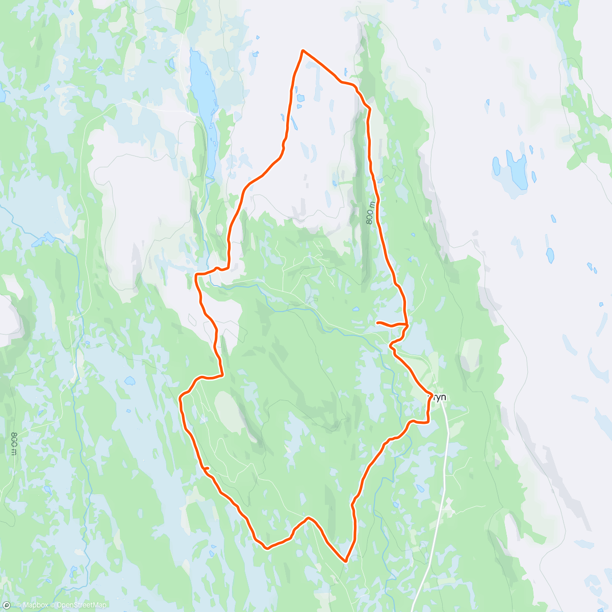 Map of the activity, Hytta om Jaspisrunden og Mjøl fjellet