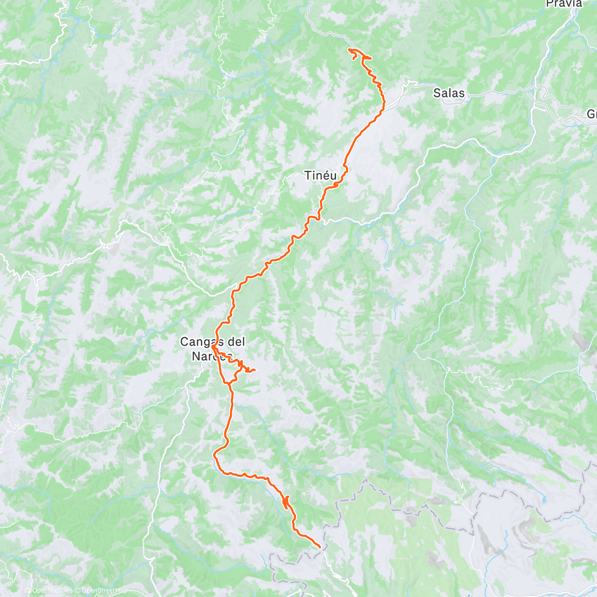 Map of the activity, Bicicleta por la mañana