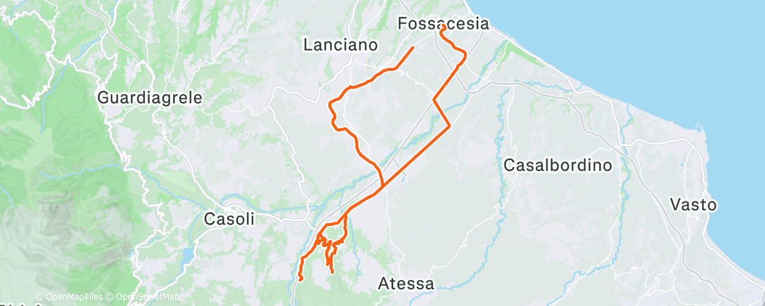 Карта физической активности (Morning Mountain Bike Ride)