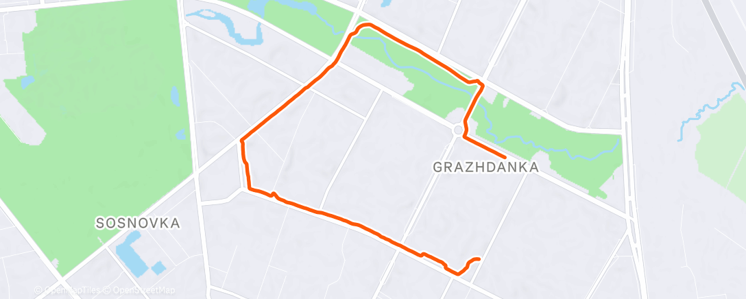 Map of the activity, Night Walk