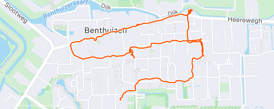 Map of the activity, Lichtjeswandeling Benthuizen 2025