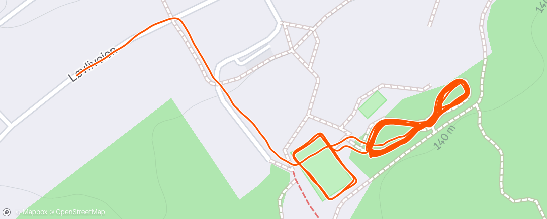 Map of the activity, Afternoon Run