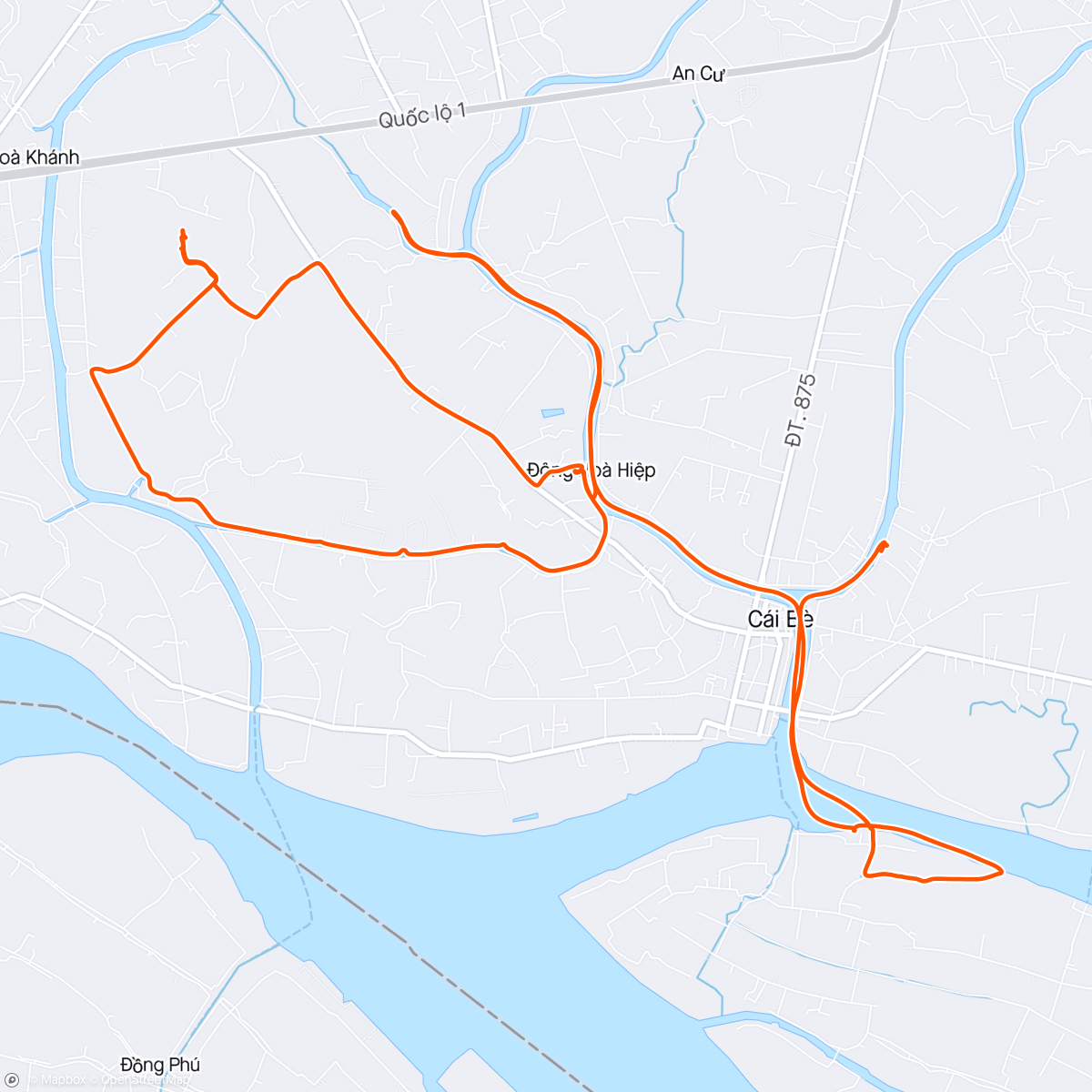 Mapa da atividade, Mekong Tour