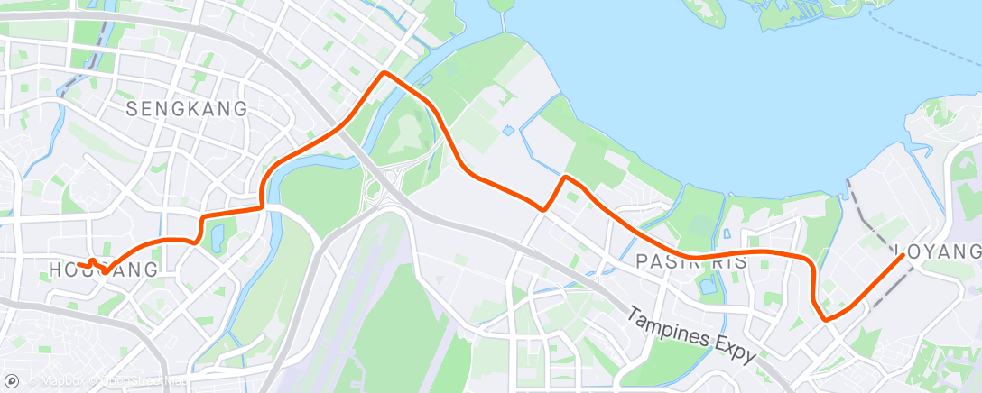 Map of the activity, Back home ride