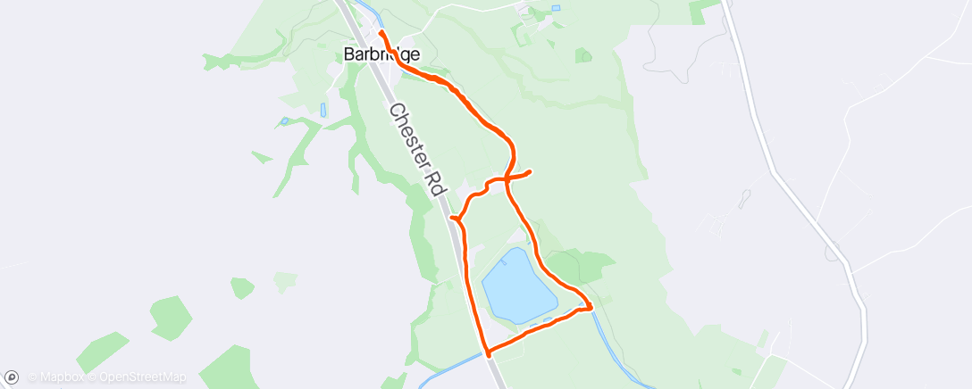 Map of the activity, Afternoon Hike around Hurleston Resevoir!