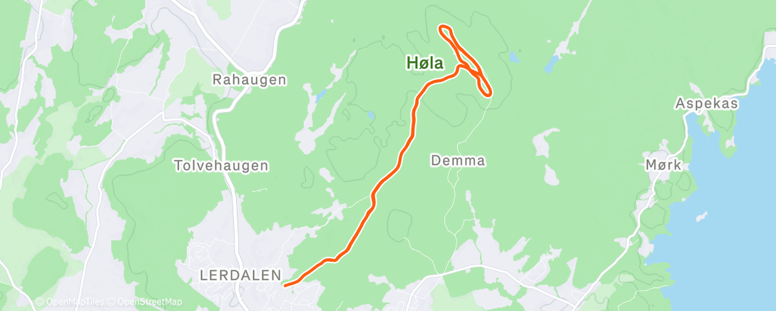 Map of the activity, Lunch Nordic Ski