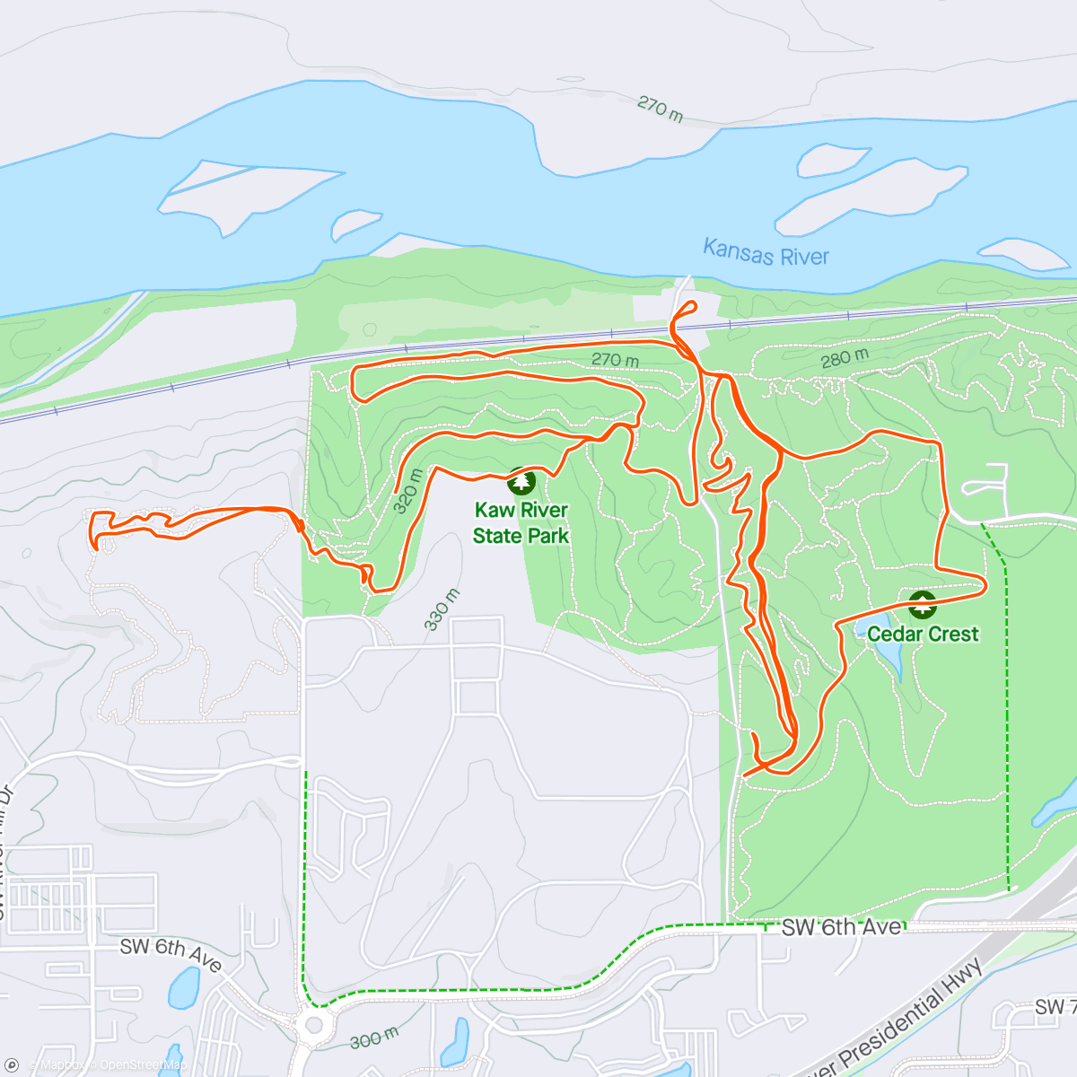 Map of the activity, Afternoon Ride + Minor Wipeout
