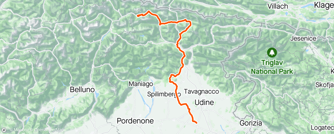 Map of the activity, Giro Stage 19