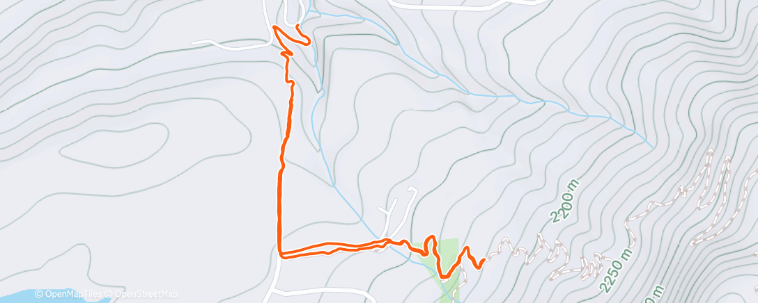 Map of the activity, Christmas hike
