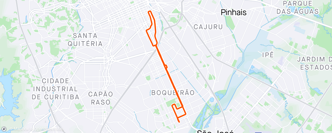 Map of the activity, Morning Ride light