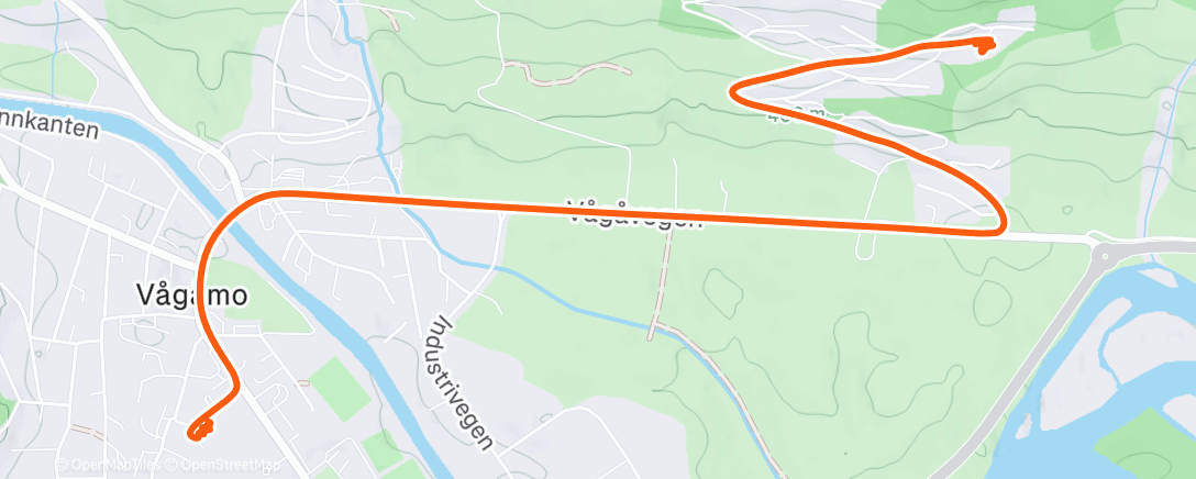 Map of the activity, Vågåtrimmen