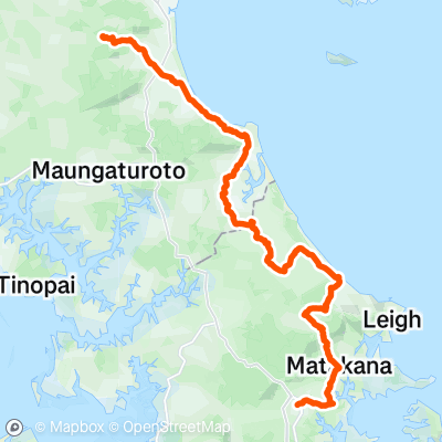 Day 2 - Waipu Caves to Home via Coast Route | 102.1 km Cycling Route on ...