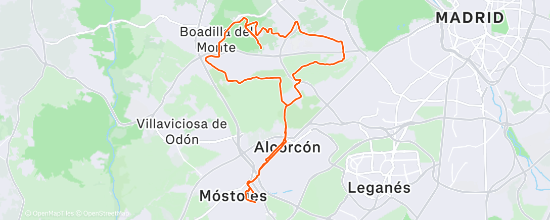 Карта физической активности (Boadilla y la finca)