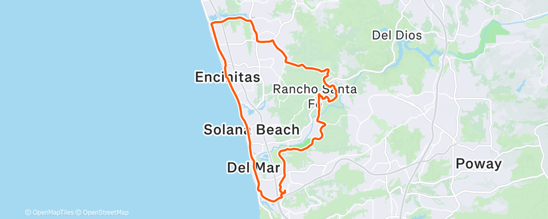 Map of the activity, Morning Ride