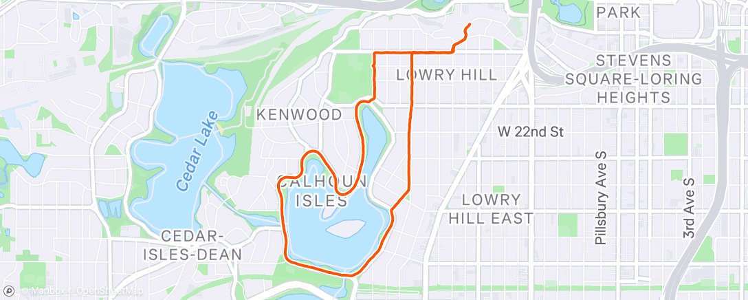 Map of the activity, Morning Walk