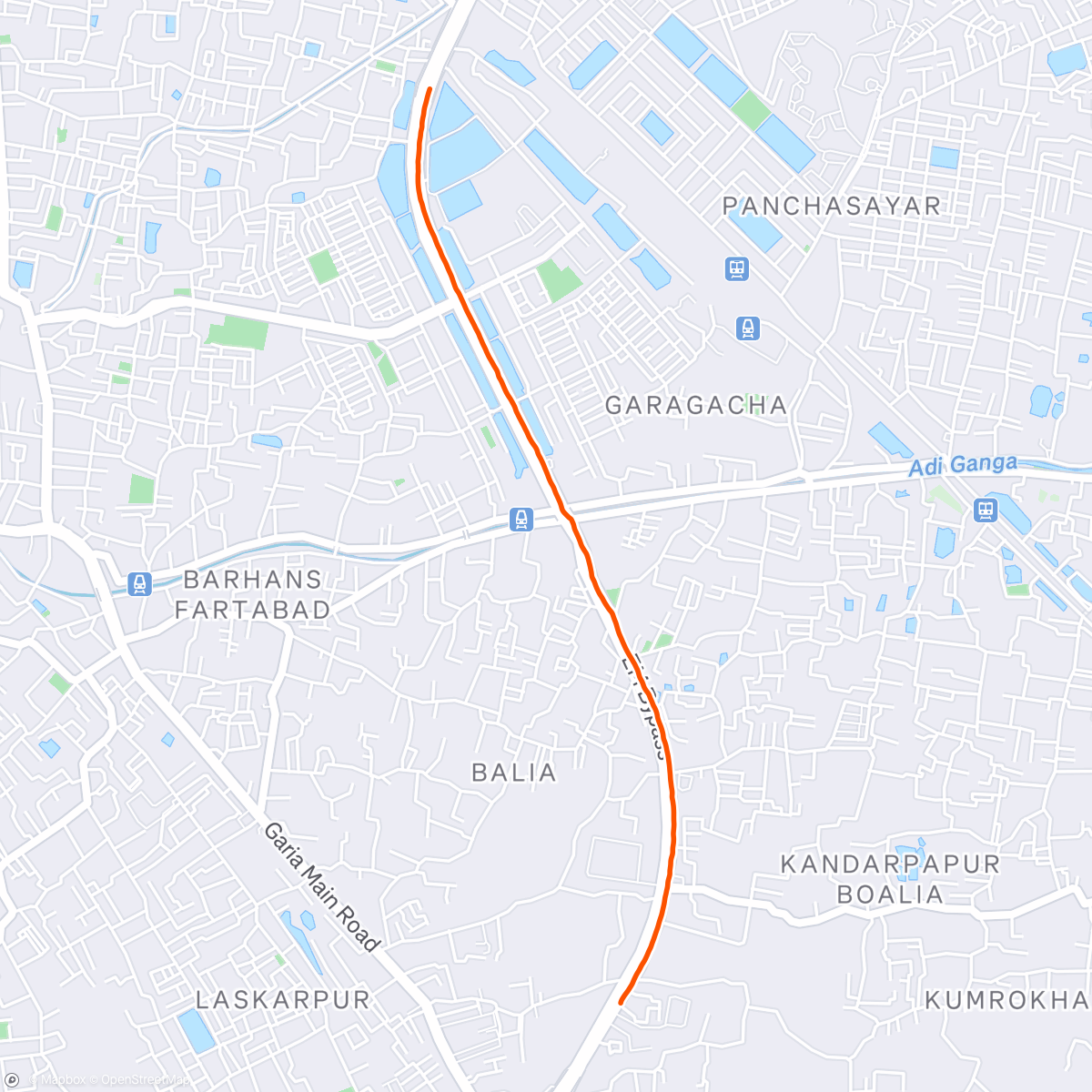 Map of the activity, Morning Run