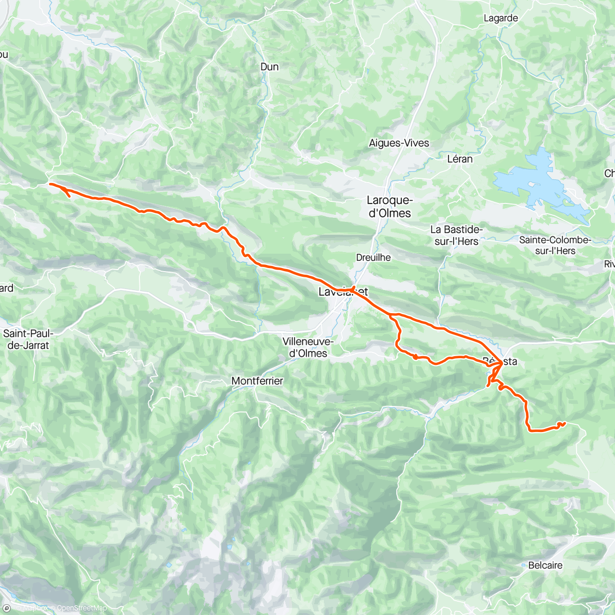 Map of the activity, Col de la croix des morts et sources de Fontestorbes 🤩