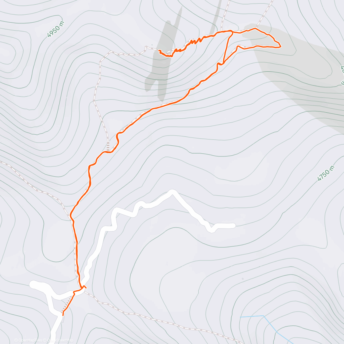 Map of the activity, Palcoyo mountain + bosque de piedras 5050 mts