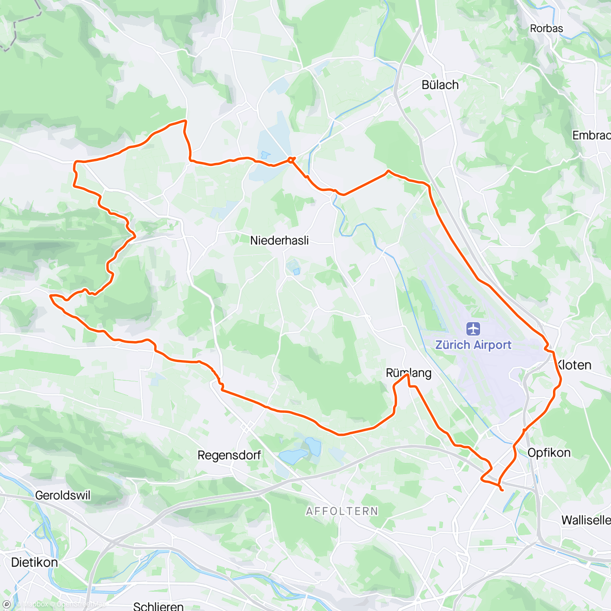 Mapa de la actividad (Regensberg south)