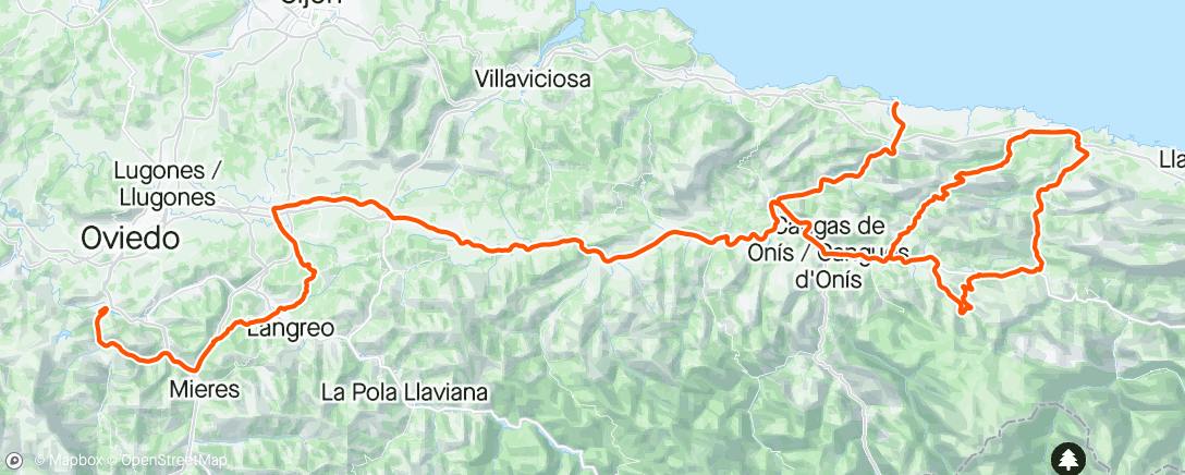 Map of the activity, Vuelta Asturias Etapa 2 🚴‍♂️🏁