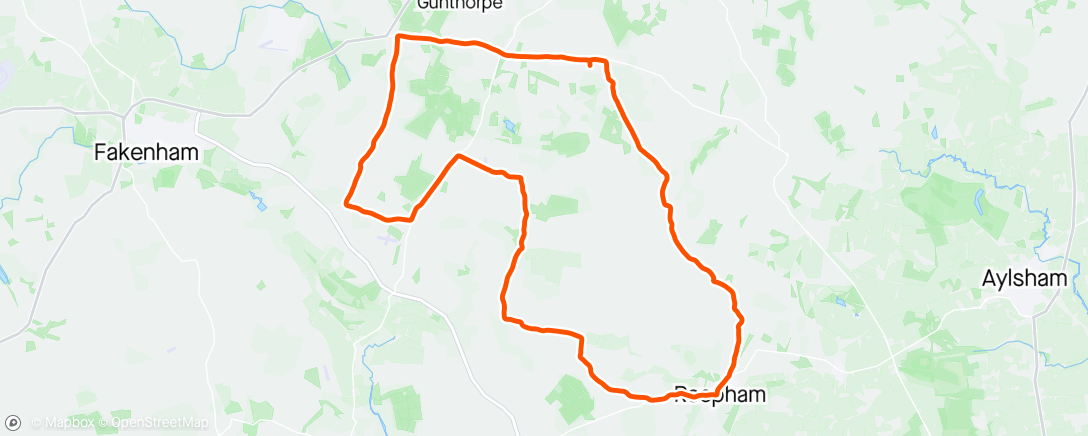 Map of the activity, Afternoon Ride And Its Dry