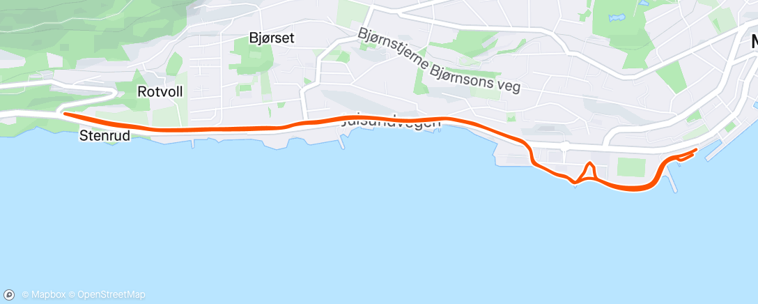 Map of the activity, Afternoon Run