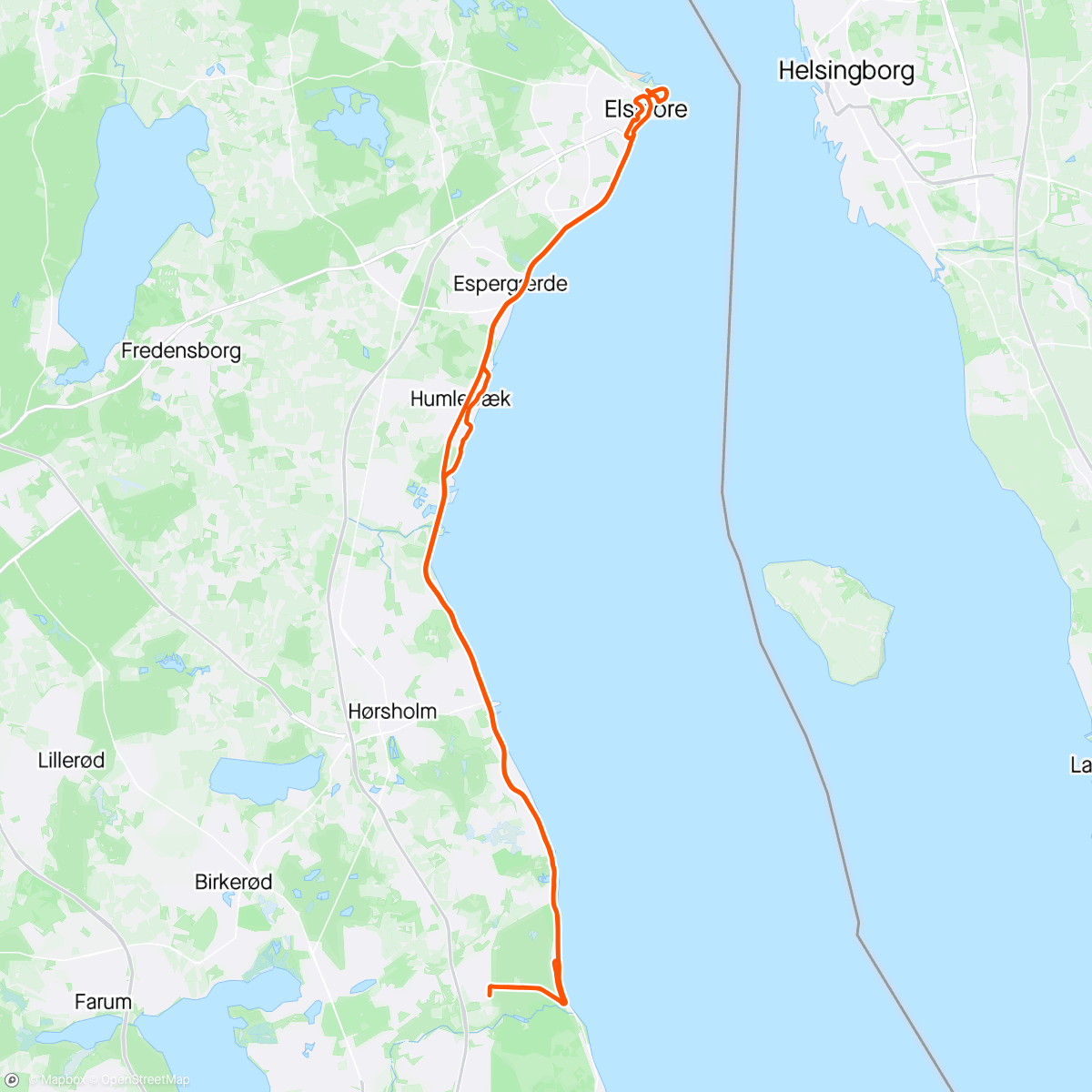 Map of the activity, Strandvej Tourist Route 🚴‍♂️🚴‍♂️