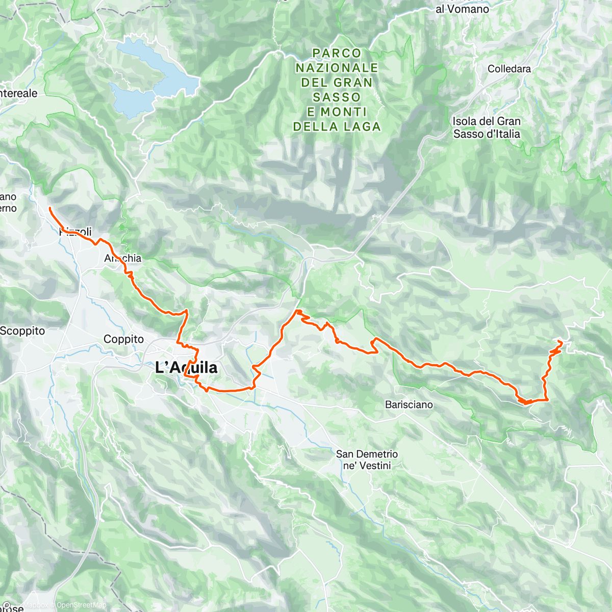 Map of the activity, Fuck normal, I want the magic - Abruzzo Trail Day 2