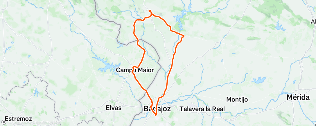 Map of the activity, Bicicleta por la mañana