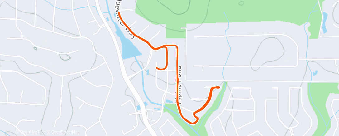 Map of the activity, Lunch Run