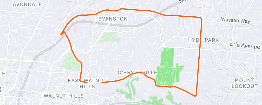 Карта физической активности (Afternoon Run)