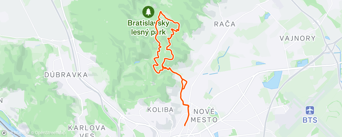Map of the activity, Morning Walk