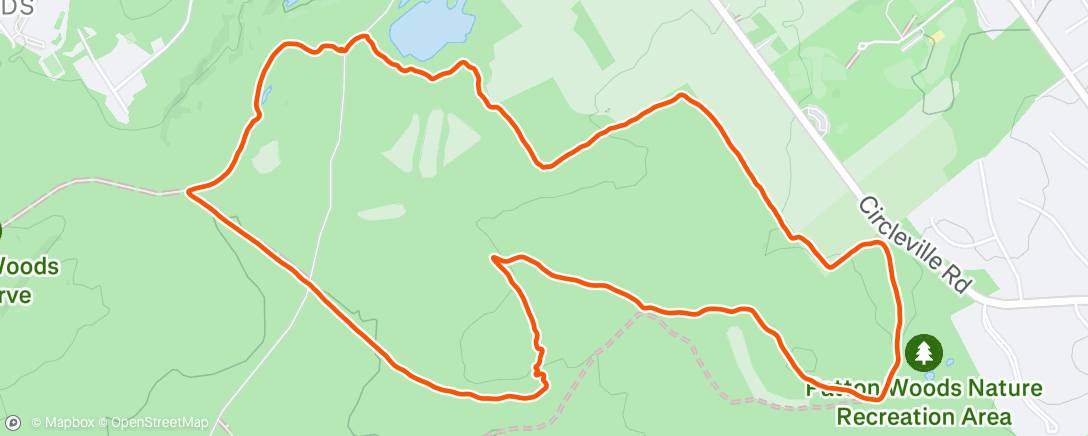 Map of the activity, Scotia and Patton Woods trails