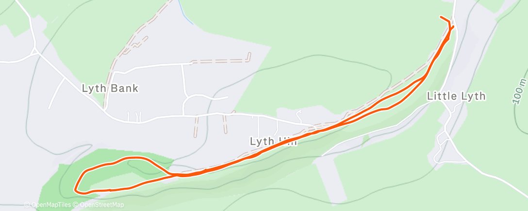 Map of the activity, Afternoon Walk somewhere in Shropshire