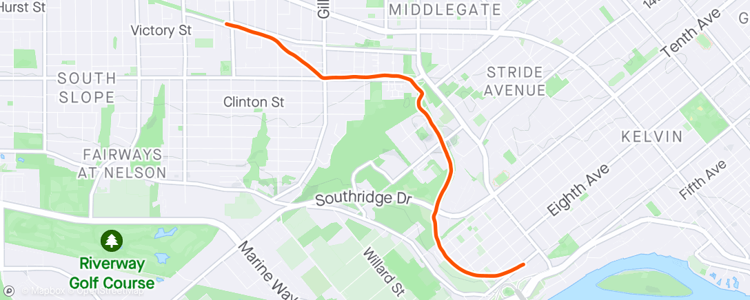 Map of the activity, Sky train was delayed, so decided to run back