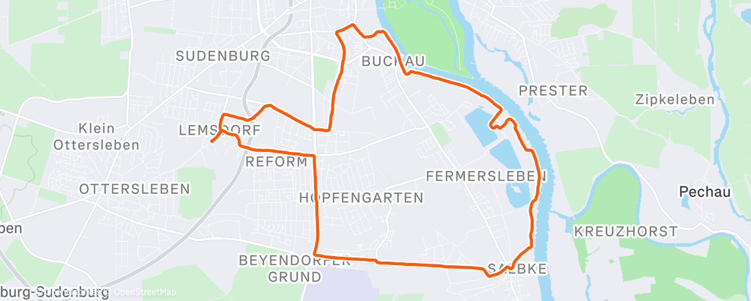 Map of the activity, Lunch Run