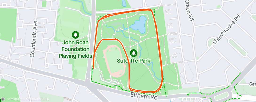 Mapa da atividade, Sutcliffe parkrun