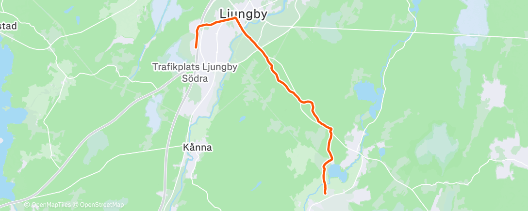 Map of the activity, Afternoon Run