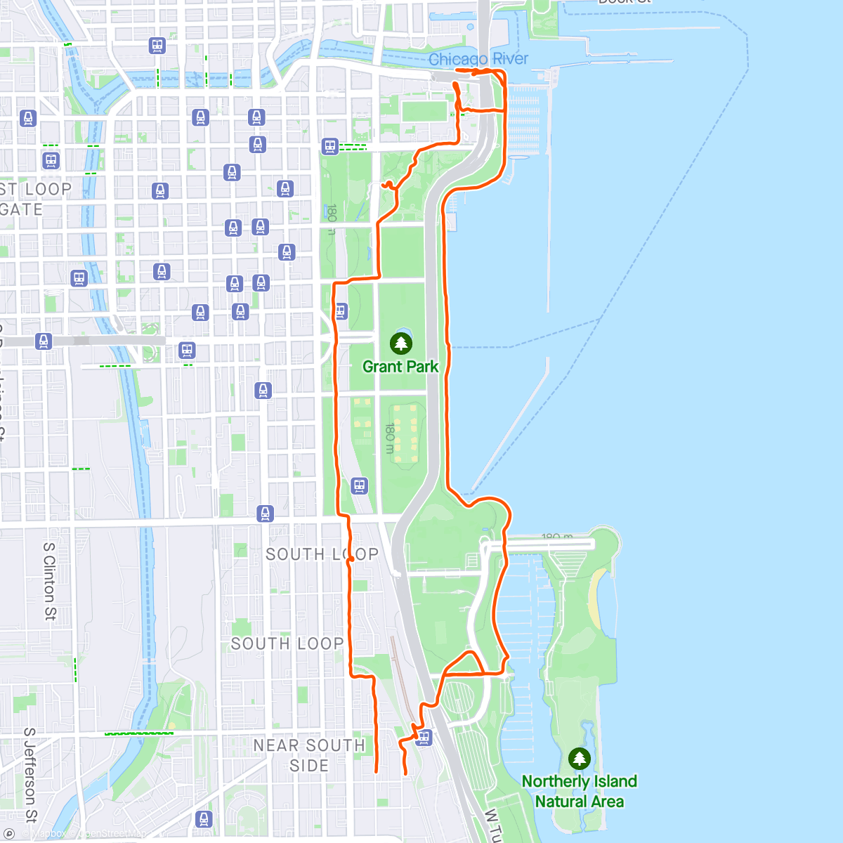 Map of the activity, First time to Chicago!