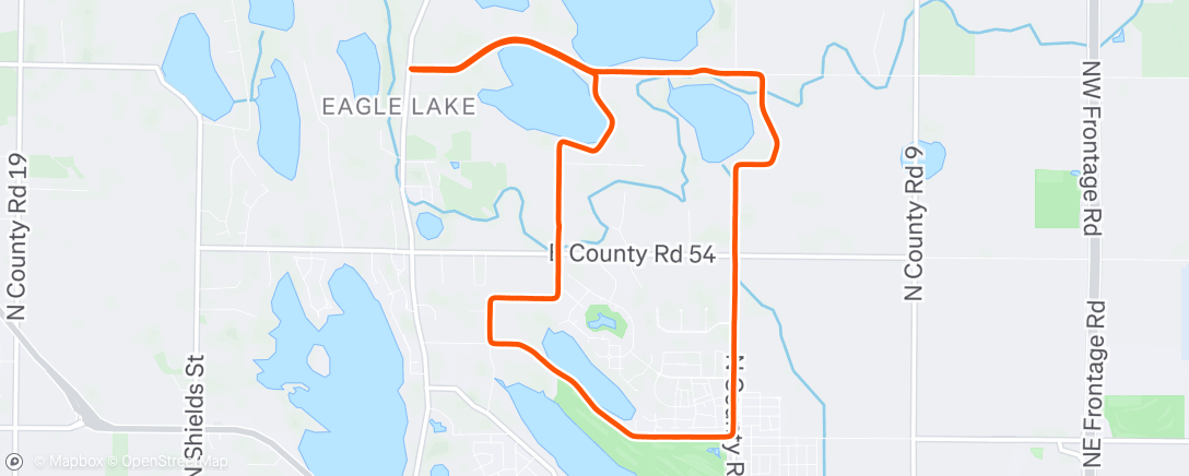 Map of the activity, Lunch Run