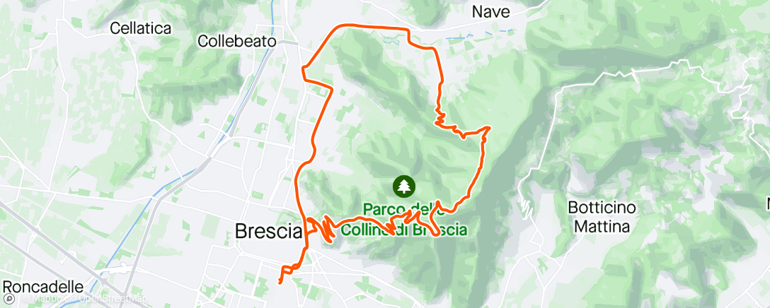 Map of the activity, Colle maddalena for breakfast